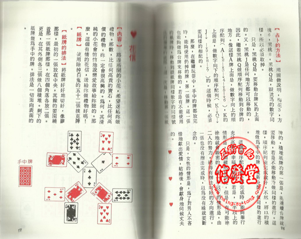 扑克牌占卜每张牌含义是什么？
